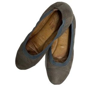 Josef Seibel Ballet Flats Shoes Gray Suede Slip On Cap Toe Pippa Comfort 39 US 8